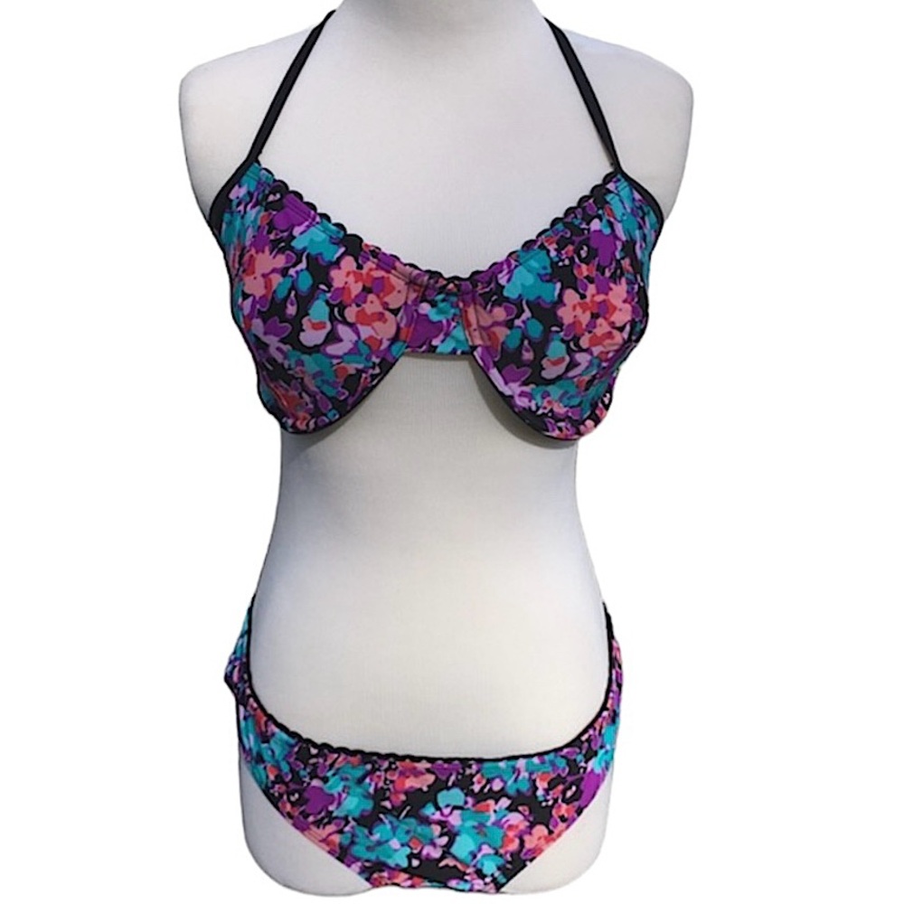 - Material Girl L Floral Underwire Bikini! NEW!